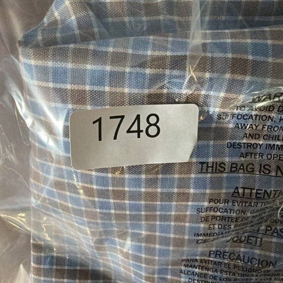 Johnnie O Prep Formance Long Sleeve Button Shirt Mens Large Check Nylon Blend - Picture 8 of 8